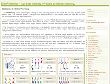 Tablet Screenshot of elitepiercing.com